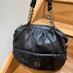 MCM rare black shoulder bag